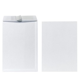 Herlitz mailing bag C4 90 g pressure-sensitive, 10 pieces with internal pressure in foil pack, shrink-wrapped, white.