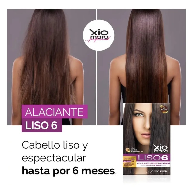 Xiomara Liso6 Kit De Alaciado Permanente Con Keratina