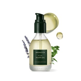 AROMATICA Ritual Hair Oil Lavender & Patchouli 50ml / 1.6 fl. oz. Nourishing Hair Oil for Dry and Damaged Hair, Silicone Free, No Artificial Fragrance Added