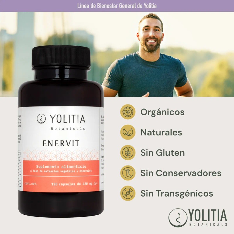 Enervit | Vitalidad Natural Con Ashwagandha + Maca 120 Caps