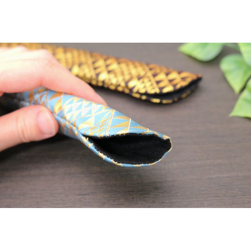 Matsumi Kogei Folding Fan Holder, 9.3 inches (23.5 cm), Gold