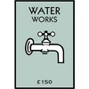 Iconic Monopoly Waterworks A5 Framed Print - Sage Green version