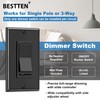 BESTTEN 6 Pack Dimmer Wall Light Switch, Compatible with Dimmable