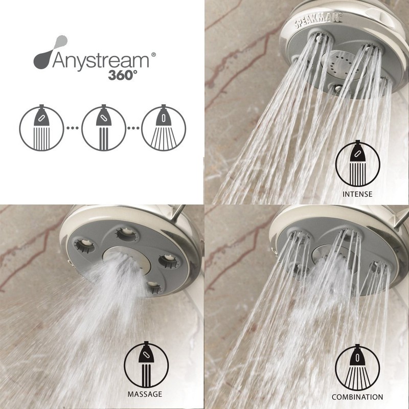 Speakman Napa S-2007-BN Shower Head, 2.5 GPM, Brushed Nickel