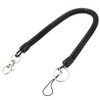 sourcing map Plastic Lobster Clasp Spring Coil Cord Keychain Strap