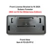 Front & Rear License Brackets Compatible with 2025 Subaru Forester