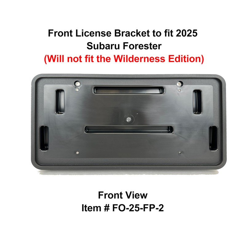 Front & Rear License Brackets Compatible with 2025 Subaru Forester