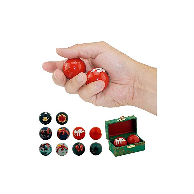 QiGong Singing Ball 1 Pair with Sound Mechanism, Meditation Ball,