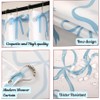 Luxape Bow Shower Curtain, Coquette Handcrafted Bow Tie Bath Curtain