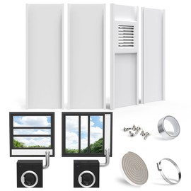 Wintcomfort Dryer Vent Window Kit, Adjustable Up to 63" Window Dryer Vent Kit, Universal 4in Window Vent Kit with Dryer Vent Cover & Filter for 4" Diameter Dryer Vent Hose