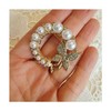 Fashion Pearl Ribbon Brooch, Muffler, Cubic Scarf Corsage