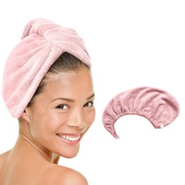 Microdiy - Accesorio de baño para el pelo, ultra absorbente, Rosado, 1, 1