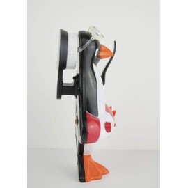 Steepletone Penguin Radio PSR5 BT. FM Radio, Waterproof Bluetooth Speaker, Push Button Siren. Novelty Penguin Shower Radio (Red)