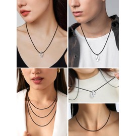 ChainsPro Women's Choker, Cord Necklace, Chain, Wax Cord, Black, Gold Compatible with 925 Silver, Clasp, Width 0.04 inch (1 mm), 0.08 inch (2 mm), Water Resistant Accessory, Leather