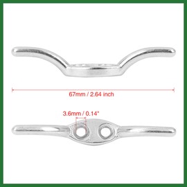 Motoforti 2 Set 2 Inch 316 Stainless Steel Universal Marine Boat Flagpole Cleat Hook with 4 Mounting Screws Long-Lasting