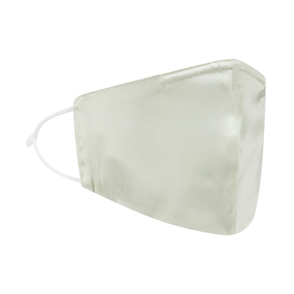 PALE MALE BOX 100% Pure Mulberry Silk Face Mask,3D Design,Nose Wire,Filter Pocket, Adjustable EarLoop (LIME)