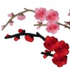 Uniquer 4Pcs Decorative Patches Plum Blossom Iron On Patches for