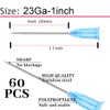 Dispensing Needle 23Ga 1Inch Individually Package Applicator Needles for Refilling