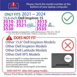 mCover NEW mCover for 2021～2024 15.6" Dell Inspiron 15 3510 3511 3515 3520 3525 3530