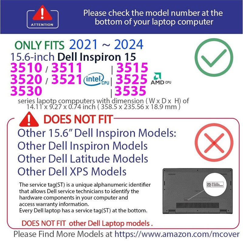 mCover NEW mCover for 2021～2024 15.6" Dell Inspiron 15 3510