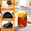 2 Pack Glass Pitchers with Lid, 64 oz Sun Tea