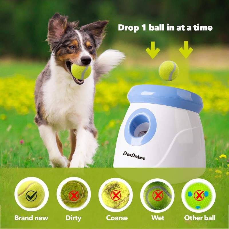 Pet Prime Automatic Dog Ball Thrower Launcher for Small and