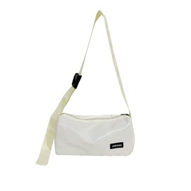 PORRASSO Crossbody Bag Women Casual Shoulder Bag Nylon Messenger Bag Men Sling Bag for Travel Sport Daily Use White