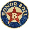 Anderson's Red and Blue Glitter B-Honor Roll Lapel Pin Pack,