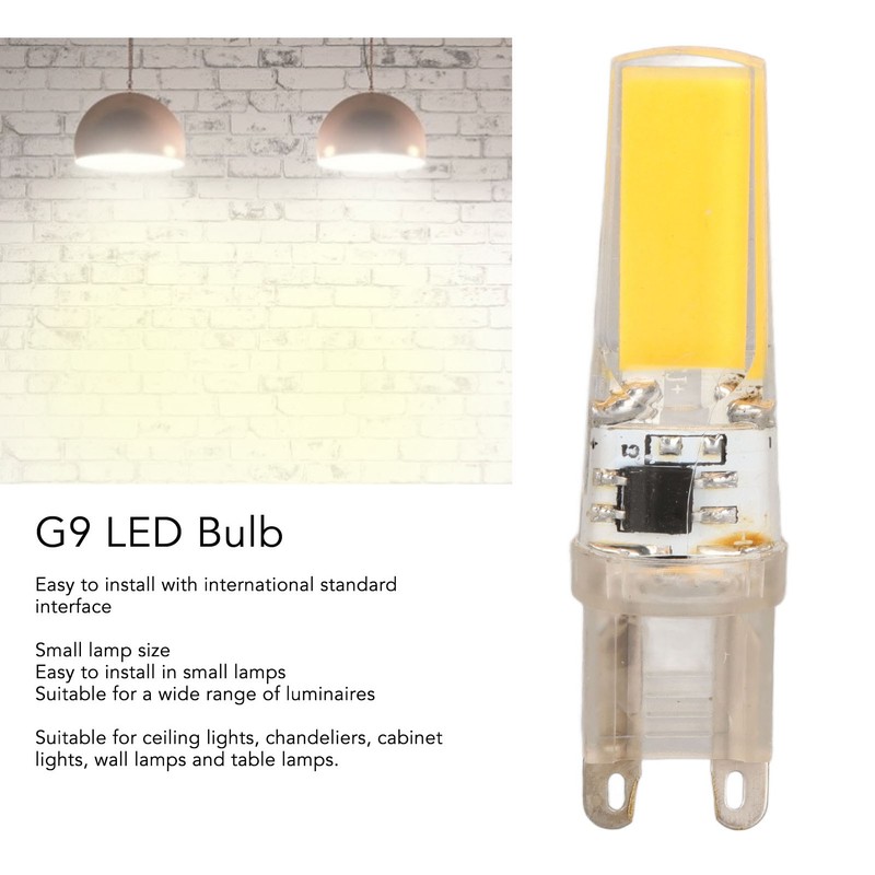 6pcs G9 LED Light Bulb COB Dimmable Professional G9 LED