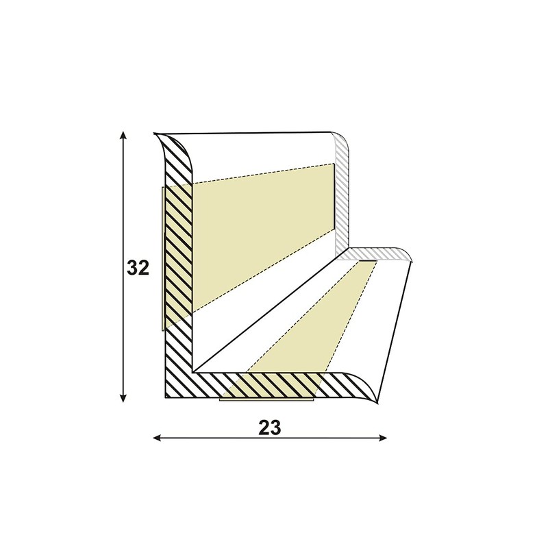 (DQ-PP) Cover Strip 5 m Oak 32 x 23 mm