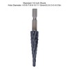 Spiral Grooved Step Drill Bit 4mm to 12mm Step 1/4in