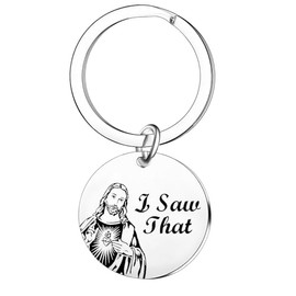 Nfyxcaz Funny Jesus Keychain I Saw That Jesus Keyring Christmas Easter Gifts Religious Baptism Gifts Jesus Gifts Christian Gifts For Christian