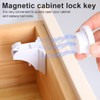 WUSJCOF 4 Locks with 1 Key Baby Safety Magnetic Cabinet