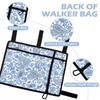 Walker Bag with Cup Holder, Flowers Walker Accessories for Seniors