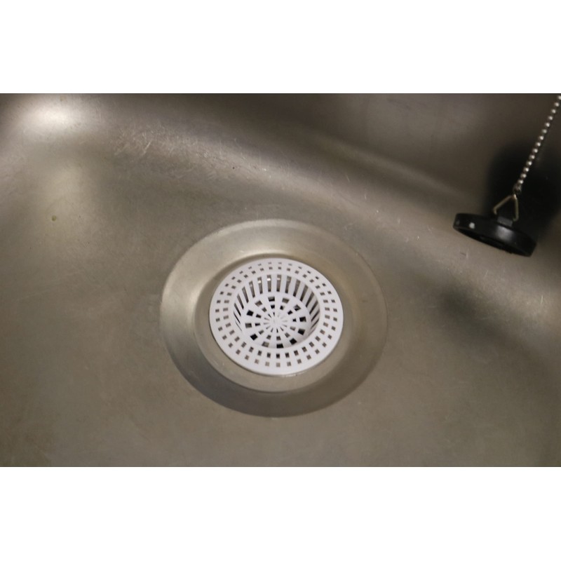fiXte Plastic Sink Strainer - White Pack of 2. Large