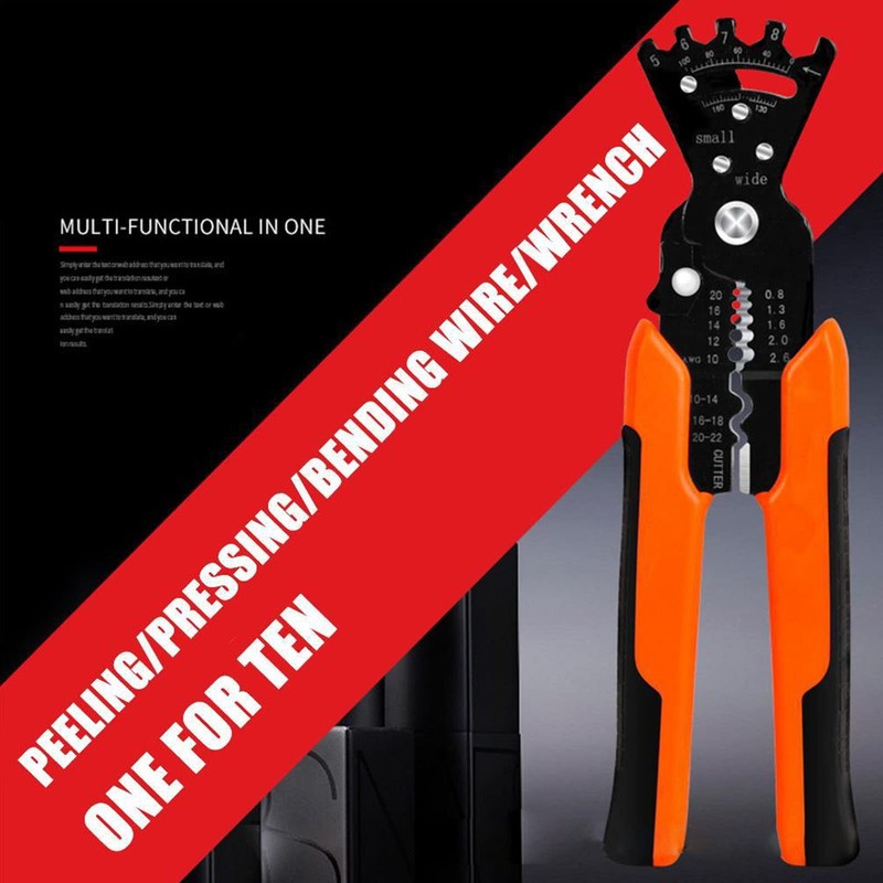 Multifunctional Wire Stripper, Wire Stripper Orange Red Cable Stripper Multifunctional