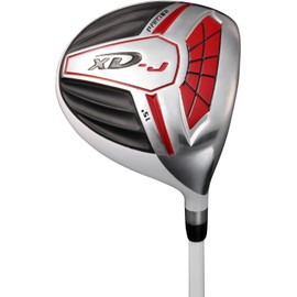 Precise XD-J Junior Complete Kids Golf Clubs Set - Boys & Girls Left Handed Golf Clubs for Kids w/Driver, Hybrid, Irons, Putter, Stand Bag & Headcovers - Youth Golfing Club Set for Ages 6-8 - Red