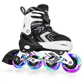 Nattork Adjustable Inline Skates for Kids,Boys Blades Skate Girls with Light up Wheels