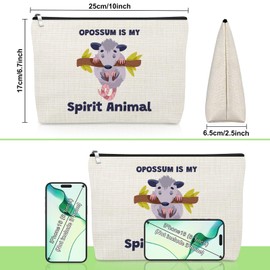 Funny Opossum Makeup Bag Inspirational Gifts for Her Opossum Lover Possum Gift for Women Animal Lover Cosmetic Bag Christmas Birthday Presents for Best Friend Female Possum Owner Mom Travel Pouch