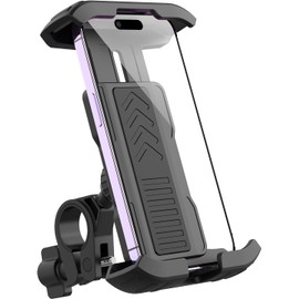 Yutogen Bicycle Phone Holder Stand Cell Phone Holder Fall Prevention 360 Degree Rotation Vibration Absorption Strong Protection Fits 4.7-6.8 Inches