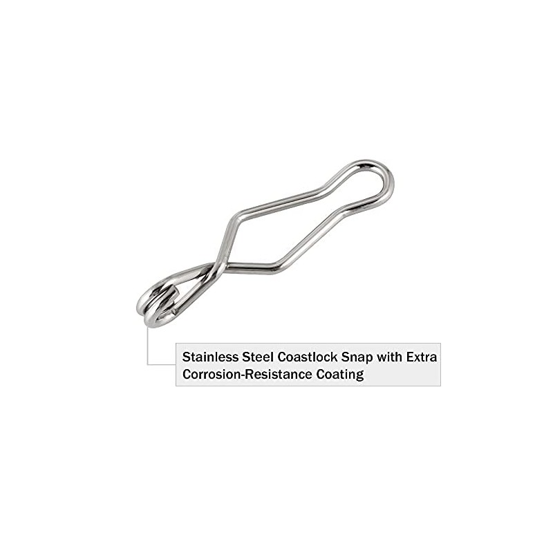 Dr.Fish Paquete de 100 clips de pesca de acero inoxidable,