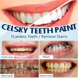 Celsky Paint, Celsky Smile Tooth Paint, Natural Teeth Paint, Instant Teeth Paint, for Block Teeth Stains, Fresh Breath