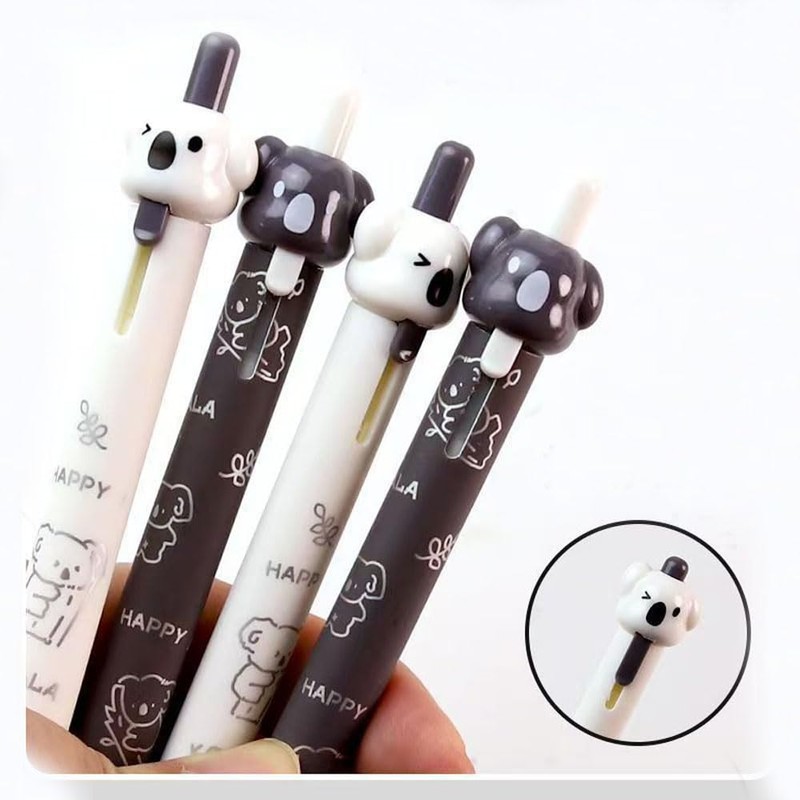 12 PCS Cute Animal Koala Pens 0.5mm Black Ink Novelty