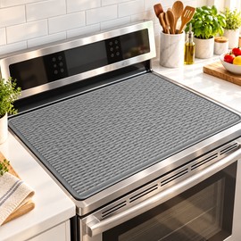Silicone Stove Top Cover for Glass Cooktops – Extra Large Heat-Resistant Mat for Kitchen Counter & Dish Drying
