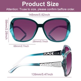 Vicloon Women Sunglasses, 4 Pcs UV400 Protection Sunglasses Eyewear, Women Large glasses Vintage for Daily Use for Driving, Beaches, Parties, Shopping, Lightweight