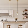 VONLUCE Pendant Lights Kitchen Island, Brushed Gold Pendant Light Fixtures