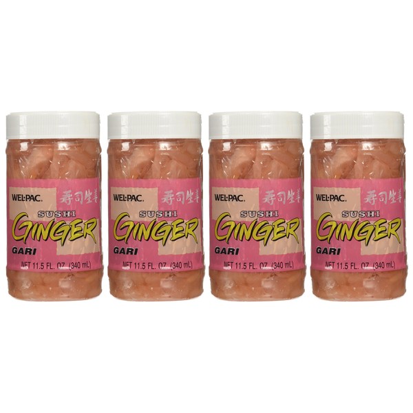 Welpac Sushi Ginger, 11-Ounce Bottle (Pack of 4)