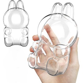 HD Clear Figure Display Protective Case Compatible with LABUB The Monsters Have a Seat, Display Stand Acrylic Case Cover Accessories with Silicone Strap White - Sitting Case, (Doll Not Include)