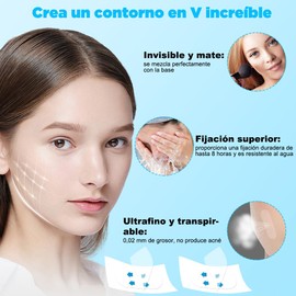 120 Piezas Face Lift Tape para Rostro, de cinta elástica invisible para el estiramiento facial para reducir las arrugas de la papada y la flacidez de la piel