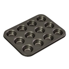 Bakemaster Mini Muffin Pan 12 Cup Non-Stick, Grey, 40016 3 cm*26 cm*20 cm